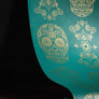 Sugar Skull Wallpaper - Teal & Gold-Anatomy Boutique-Anatomy Boutique