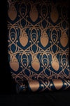 Cardiac Damask Wallpaper Sample - Midnight Blue & Copper Gold-Anatomy Boutique-Anatomy Boutique