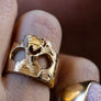 AB X IOANNA LIBERTA Skull Ring Gold-Anatomy Boutique-Anatomy Boutique