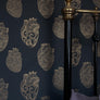 Anatomical Heart Wallpaper - Charcoal and Gold-Anatomy Boutique-Anatomy Boutique