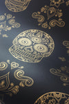 Skull Wallpaper Sample - Black & Gold-Anatomy Boutique-Anatomy Boutique