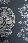 Skull Wallpaper Sample - Grey & Silver-Anatomy Boutique-Anatomy Boutique