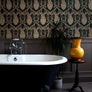 Cardiac Damask Wallpaper - Grey and Bronze-Anatomy Boutique-Anatomy Boutique