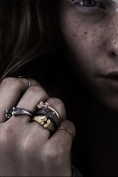 AB X RACHEL ENTWISTLE Bone ring - Silver-Anatomy Boutique-Anatomy Boutique