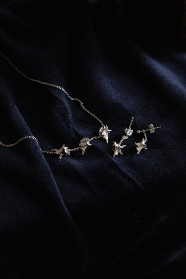 AB X CADENCE LONDON Diminutive Vertebra Ear Jackets - SILVER-Anatomy Boutique-Anatomy Boutique