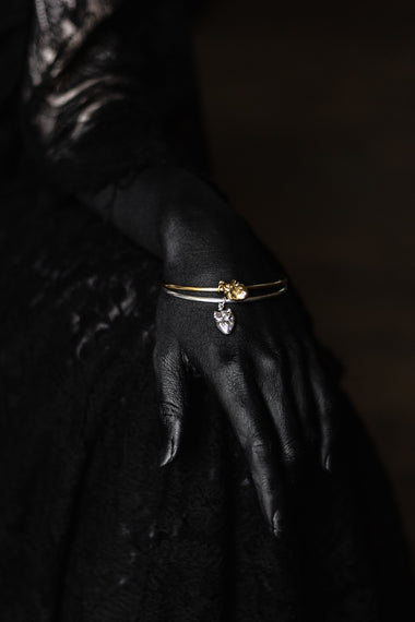 AB X CADENCE LONDON Radiant Heart Bangle - GOLD-Anatomy Boutique-Anatomy Boutique