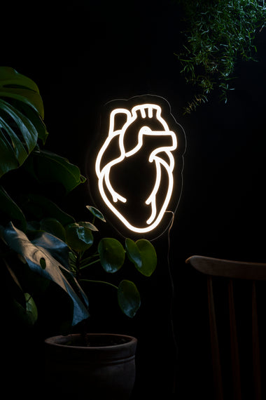 Anatomical LED Neon Warm White Heart-Anatomy Boutique-Anatomy Boutique