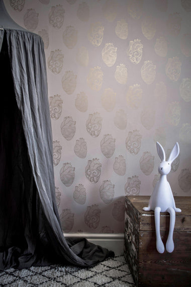 Anatomical Heart Wallpaper - Plaster and Gold-Anatomy Boutique-Anatomy Boutique