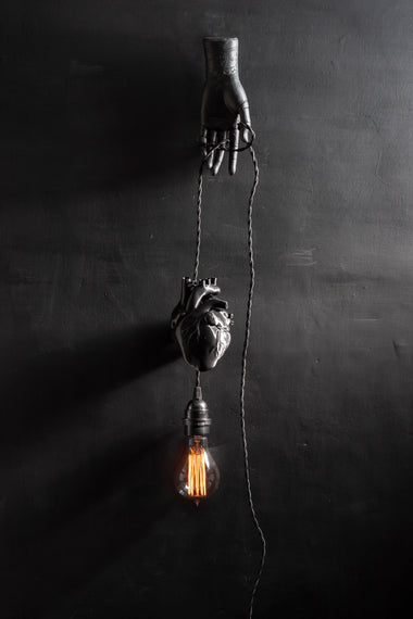 AB X DASH OF CURIOSITY - Heart pendant light fixture - Black-Anatomy Boutique-Anatomy Boutique