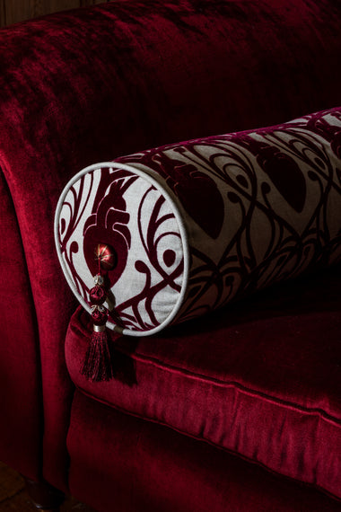 Cardiac Damask Velvet Bolster-Anatomy Boutique-Anatomy Boutique
